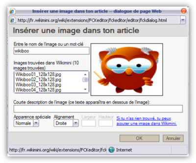 Insertion d'une image dans un article de Wikimini