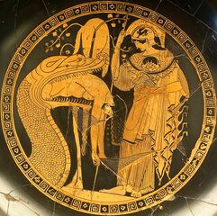 File:Jason being saved by Athena from the dragon, Attic red-figured kylix, attributed to Douris, 480-470 BC, inv. 16545 - Museo Gregoriano Etrusco - Vatican Museums - DSC01046 (cropped).jpg