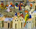 Scène de foire - ca 1400 - BNF Fr12559 f167.jpg