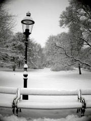 File:Lampadaire Parc Neige Banc Hiver-8969.jpg