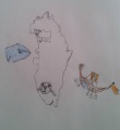 Illustrated map of Greenland